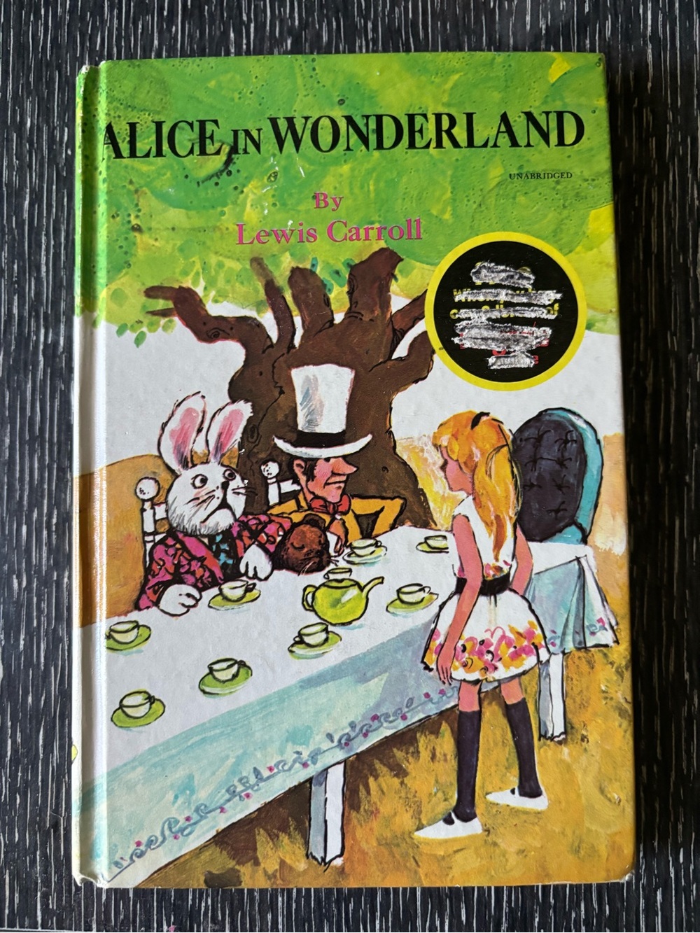 Alice in Wonderland Hardcover Book - Green Cover